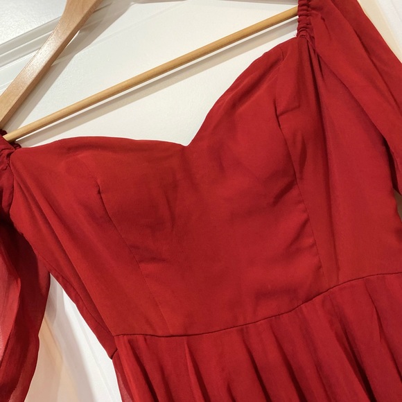 Off shoulder custom made georgette gown - Picture 2 of 7